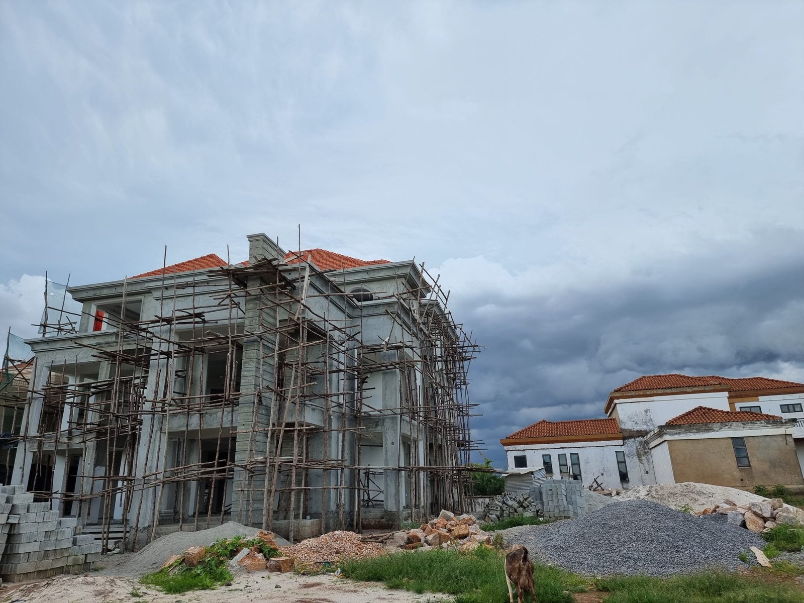 A mansion under construction in munyonyo